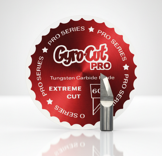 Gyro-Cut® PRO - EXTREME-CUT Tungsten Carbide PRO Series 60° Cutting Tip - Replacement Blade Only - Cut Thick Fabric, Leather, Wood and Craft Materials