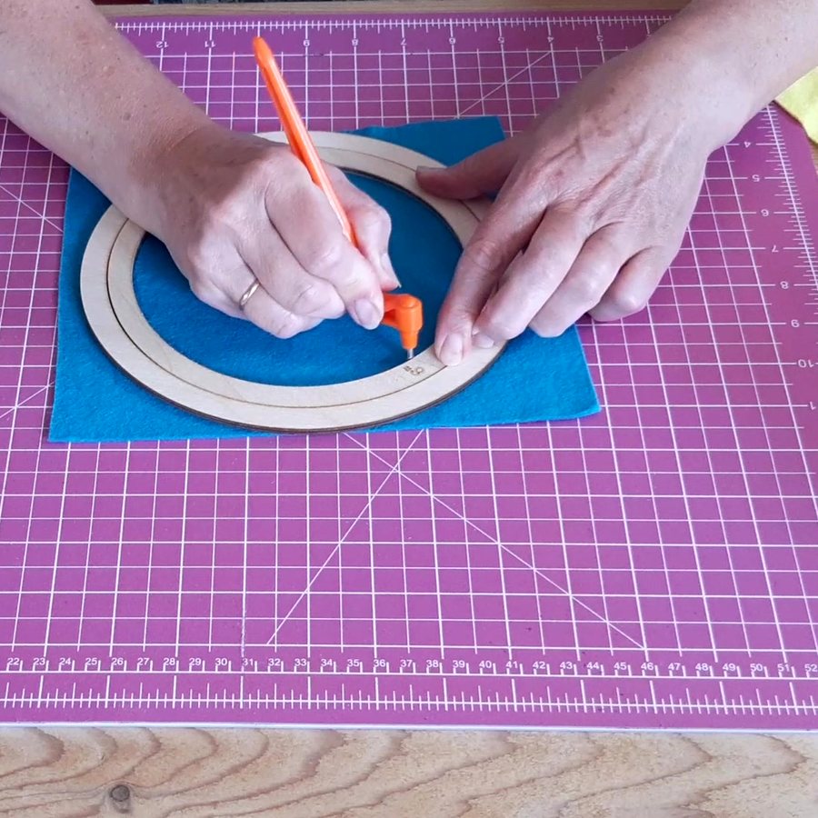 Stencil cut with a Gyro-Cut swivel craft knife