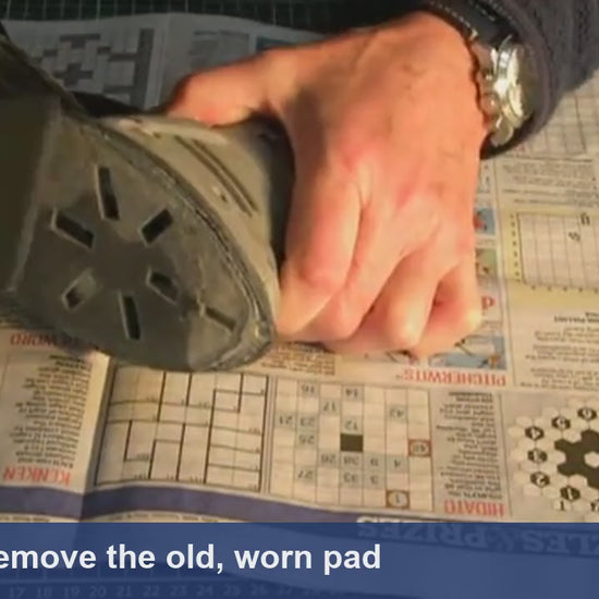 How to fit a Hook Pad on a detail sander, step by step